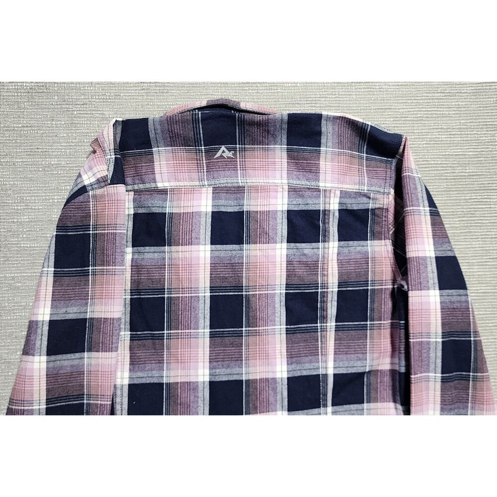 Ridgecut Women’s Plaid Button Up‎ Shirt Size Large Pink Navy - Picture 9 of 12
